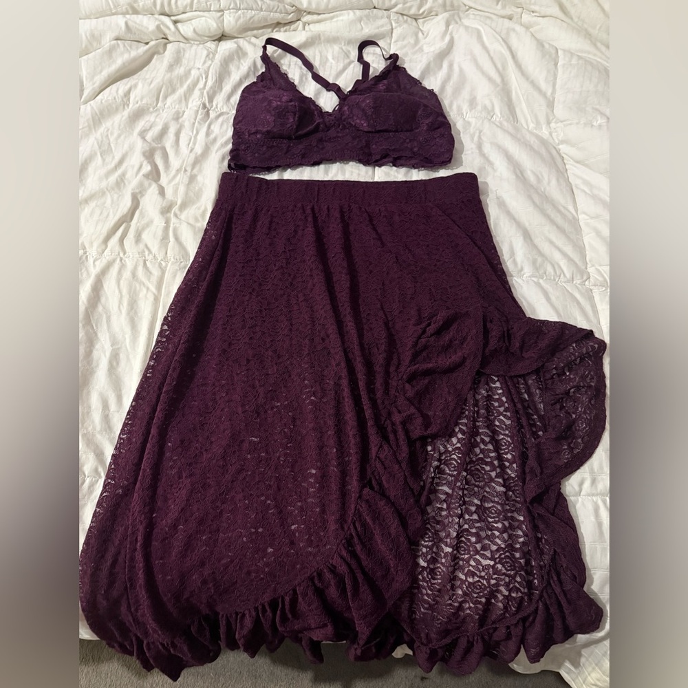 Purple Torrid Lace Two-Piece Set
